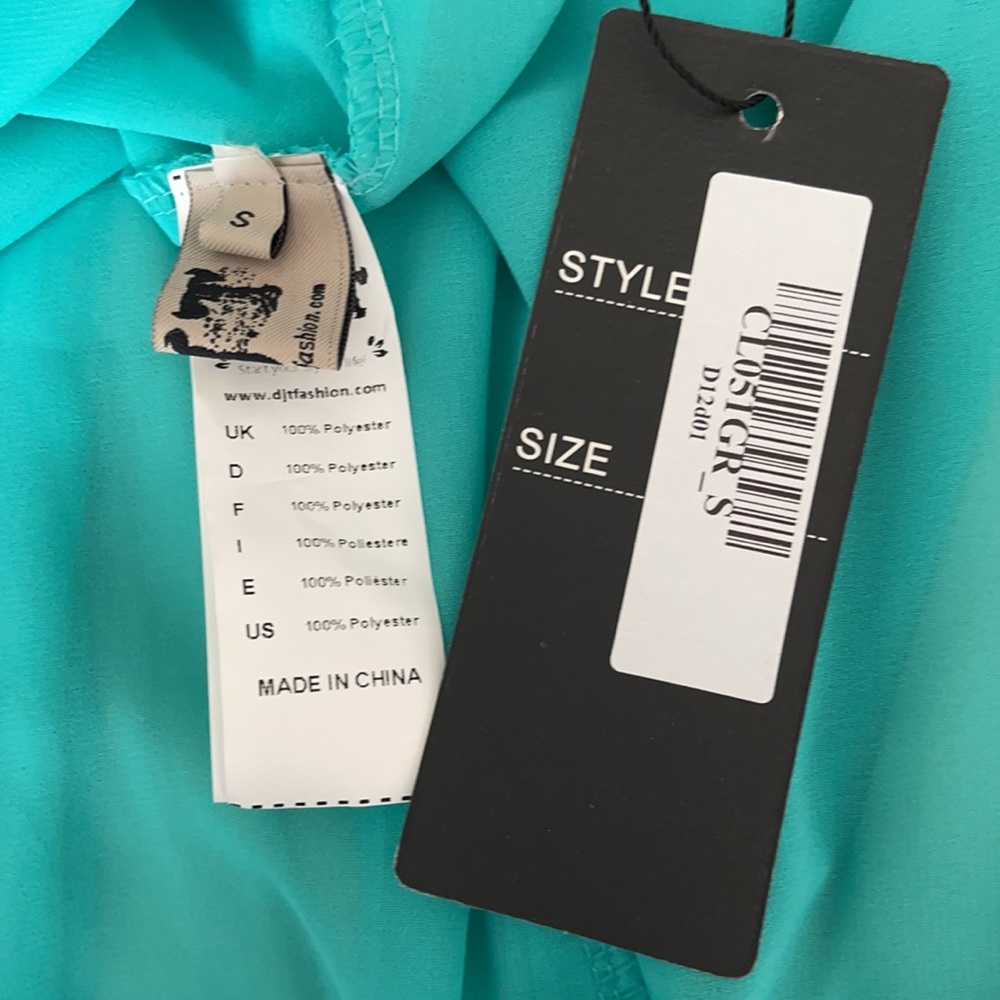 DJT Chiffon Sheer Slight High-Low Sleeveless Dress - Picture 10 of 11